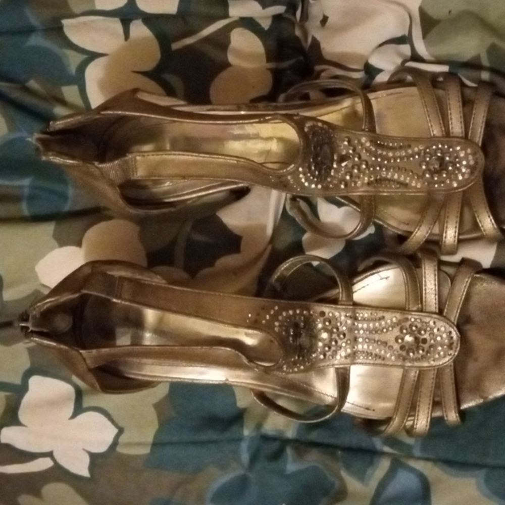 Sliver one toes shoes